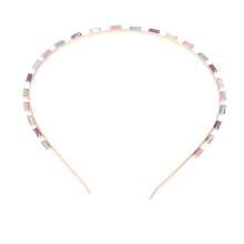 (Light Colorful 712) Rhinestone Headband Elastic Shiny Colorful Hair Accessory