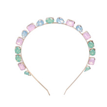 (Green) Rhinestone Headband Premium Durable Comfortable Purple CHT-714