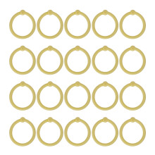 (Yellow) 40 Pcs Binder Rings Multicolor Round Hole Green