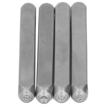 4Pcs Metal Stamping Stamps for Plastic Leather