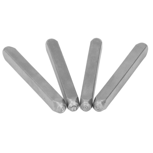 4Pcs Metal Stamping Stamps for Plastic Leather 1