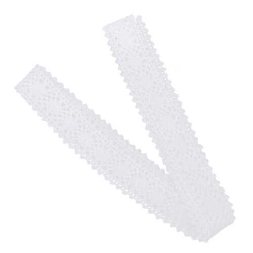 (White) Retro Lace Cotton Thread DIY Hand Sewing Material White 2