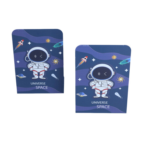 (Printing 6) 2 Pcs Bookends Student Paper Classification File Storage Book Ends 6 2