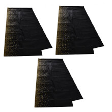 (Black) 3PCS Waterproof Disposable Tablecloth Blue