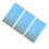 (Blue) 3PCS Waterproof Disposable Tablecloth Blue 3