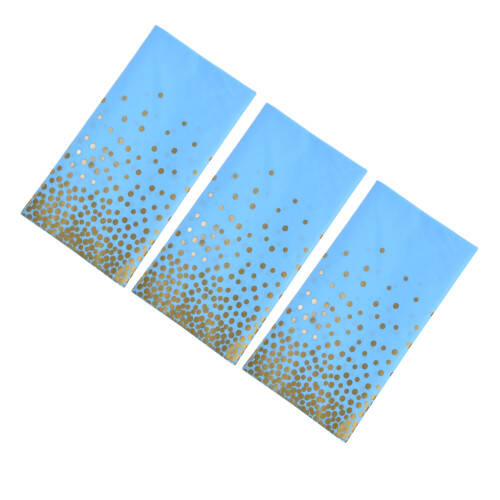 (Blue) 3PCS Waterproof Disposable Tablecloth Blue 2