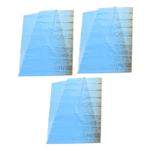 (Blue) 3PCS Waterproof Disposable Tablecloth Blue 1