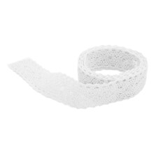 (White) Lace Ribbon Cotton Thread 20 Yards Beige DIY Curtain