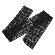 (Black) Lace Ribbon Cotton Thread 5 Yards Black DIY Curtain