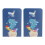 (Blue) 2 Pcs Bookends Creative Large Capacity Desktop Bookshelf Stand Blue 1