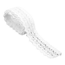 Lace Ribbon Cotton Thread 20 Yards White DIY Decoration