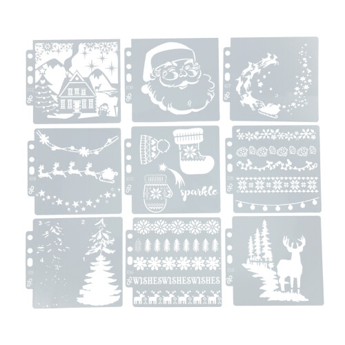 9Pcs Stencils DIY Reusable PET Mandala Template
