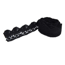 (Black) Cotton Net Lace Ribbon 2cm Width 20 Yards Black