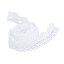 (White) Cotton Net Lace Ribbon 2cm Width 20 Yards Black