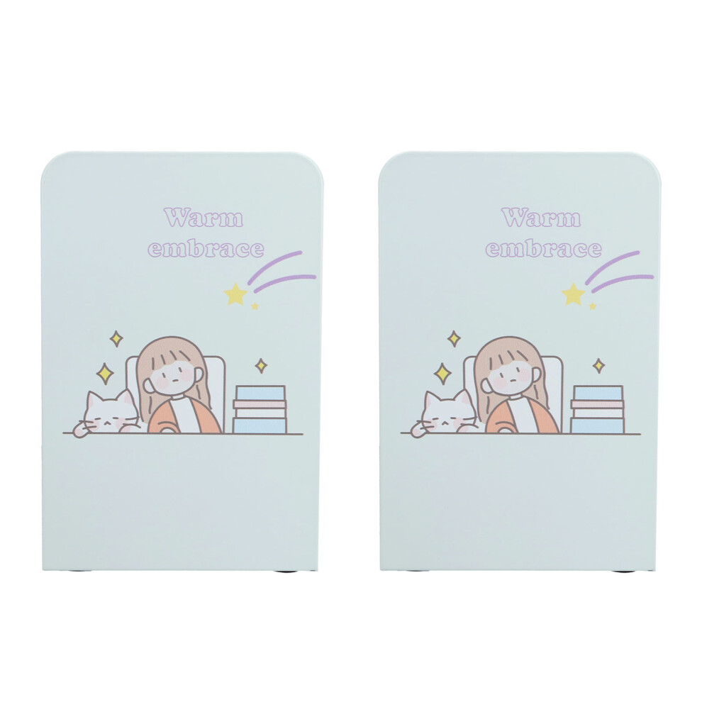 (13) 2Pcs Book Stopper Antiskid Metal Bookends Pink 10-image-OPC-PMFSM5Q-NEW