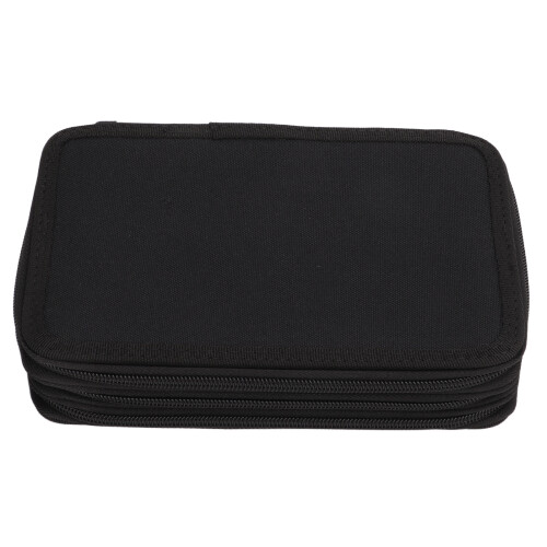 (Black) Large Durable Pencil Bag Comfortable Hand Feel Blue