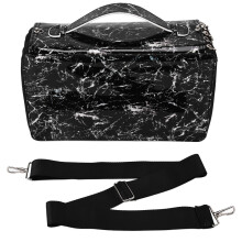 (Black) Handheld Pencil Case 300 Holes Large Capacity Multilayer Black