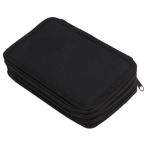 (Black) Large Durable Pencil Bag Comfortable Hand Feel Blue 1