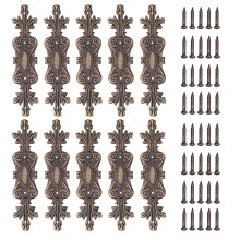 10pcs Corner Covers Vintage Alloy Protector with Screws for Wood Case