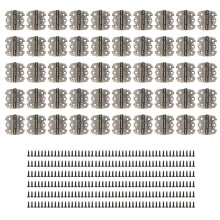 (Green Bronze) 50PCS Box Hinges Mini Retro Thick Corrosion-Resistant Iron Green