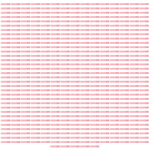 (Red) 1000pcs LargeEye Plastic Sewing Needles Rose Red 2