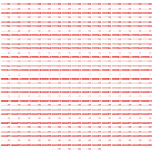 (Rose Red) 1000pcs LargeEye Plastic Sewing Needles Rose Red 2