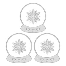 Carbon Steel Embossing Dies Crystal Ball Snowflake Scrapbook Cuts