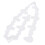 (White) Lace Beaded Ribbon Polyester Embroidered Patch 1 Yard White 2