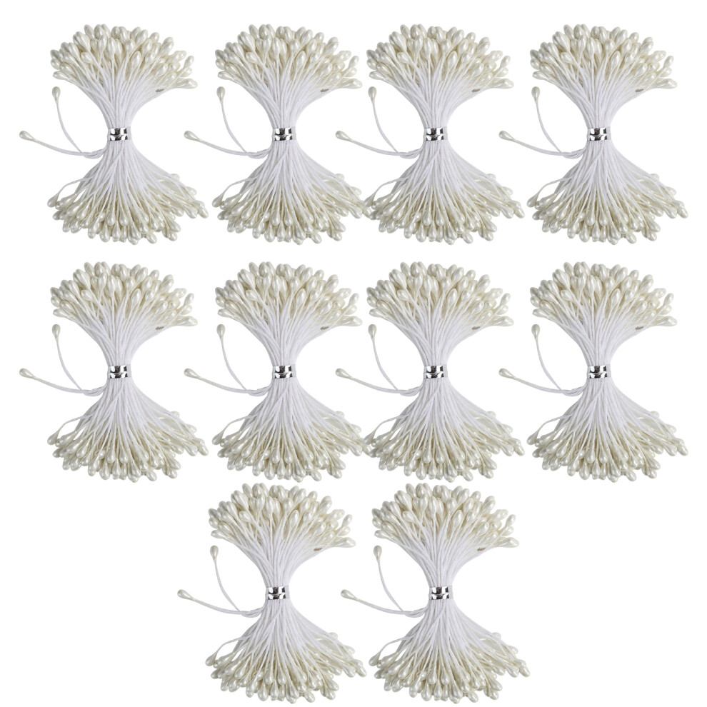 (3mmï¼#4ï¼) 900Pcs Cream Gypsum Flower Stamen Decor 3mm(#4)-image-OPC-PMFSN2G-NEW
