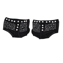 (L (38 to 39 Size)) Dance Paws Pad Black Toe Thongs for Ballet Belly Dance L 38-39