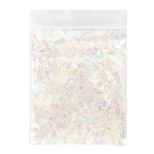 Glitter Confetti 10g White PET Round Hollow Sky Makeup Crafts Gifts