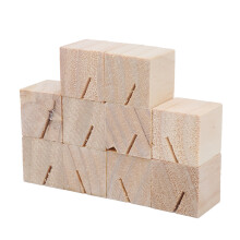 (Square) 10 Pcs Wood Place Cards Hand Polished Rustic Square Holder