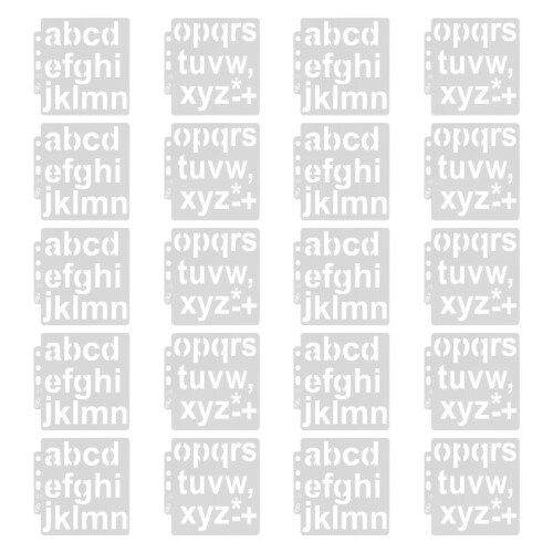 20pcs Letter Template Hollow Stencils Reusable for Art Projects