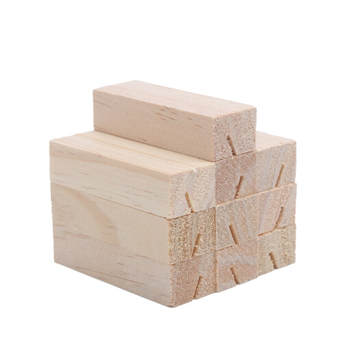 (Rectangle) 10 Pcs Wood Place Cards Hand Polished Rustic Square Holder 1