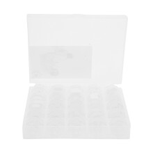 25pcs Plastic Bobbins with Storage Box for Sewing Craft