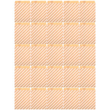 (Diagonal Stripe) 25Pcs Foldable Kraft Paper Bags for Candy Nuts Cookies Snacks