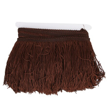 (Dark Brown) Tassels Fringe Lace Latin Dress Shoes Craft Curtain 14cm Dark Purple
