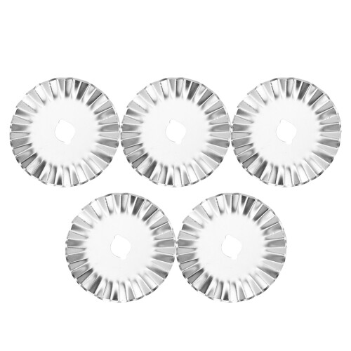 5PCS 45mm Wave Rotary Cutter Blade for Patchwork Leather Fabric Paper 1
