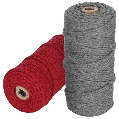 2Pcs 100m Cotton Yarn Knitting Macrame DIY Craft 2