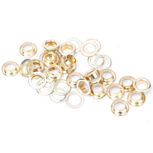 100 Pcs Brass Eyelet Anti Rust Leather Craft 4mm Golden 2