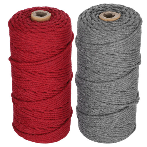 2Pcs 100m Cotton Yarn Knitting Macrame DIY Craft 1