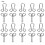 10 Pcs Fur Coat Hook Fasteners (White) 1