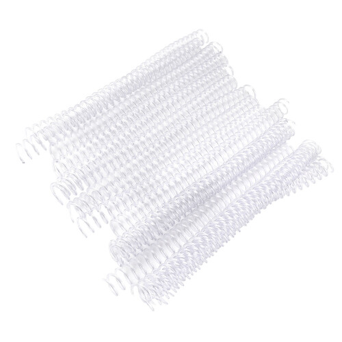 30 Hole Plastic Binding Rings 19mm Transparent for A4 20pcs 2