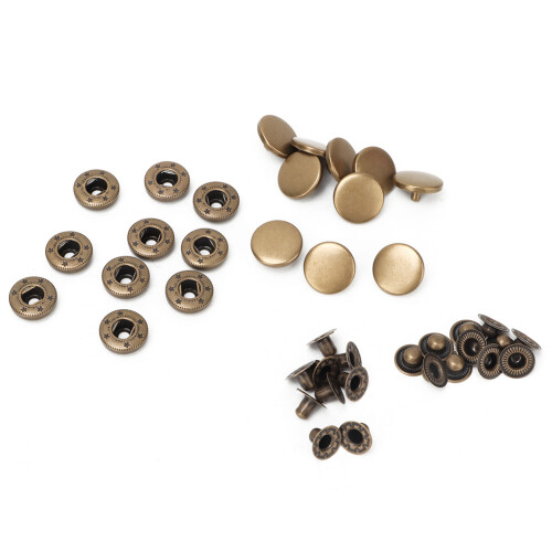 10Pcs 15mm Metal Press Stud Snap Button Fastener Clothes Accessory #1 1