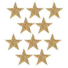 (Gold) 10Pcs Star Hot Rhinestones Sticker Hot Melt DIY Clothes Phone Gold