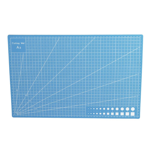 A3 Grid Lines PVC Self Healing Cutting Mat (Blue)