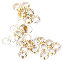 100 Pcs Brass Eyelet Anti Rust Leather Craft 6mm Golden