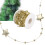 10m Bead Chain ABS Electroplated Pearl Star Decorative String (Gold) 5
