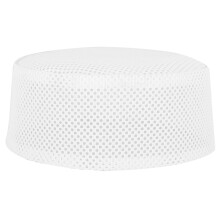 Muslim Prayer Hat Polyester Cotton Embroidered White 58cm