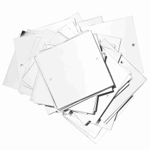 50G PVC Square Sequins 50x50mm Silver Wedding Decor